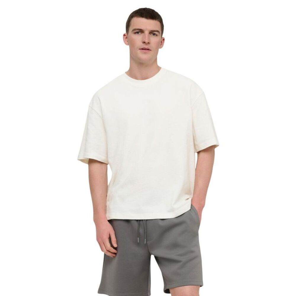 Only & Sons Cream Cotton Men's T-Shirt